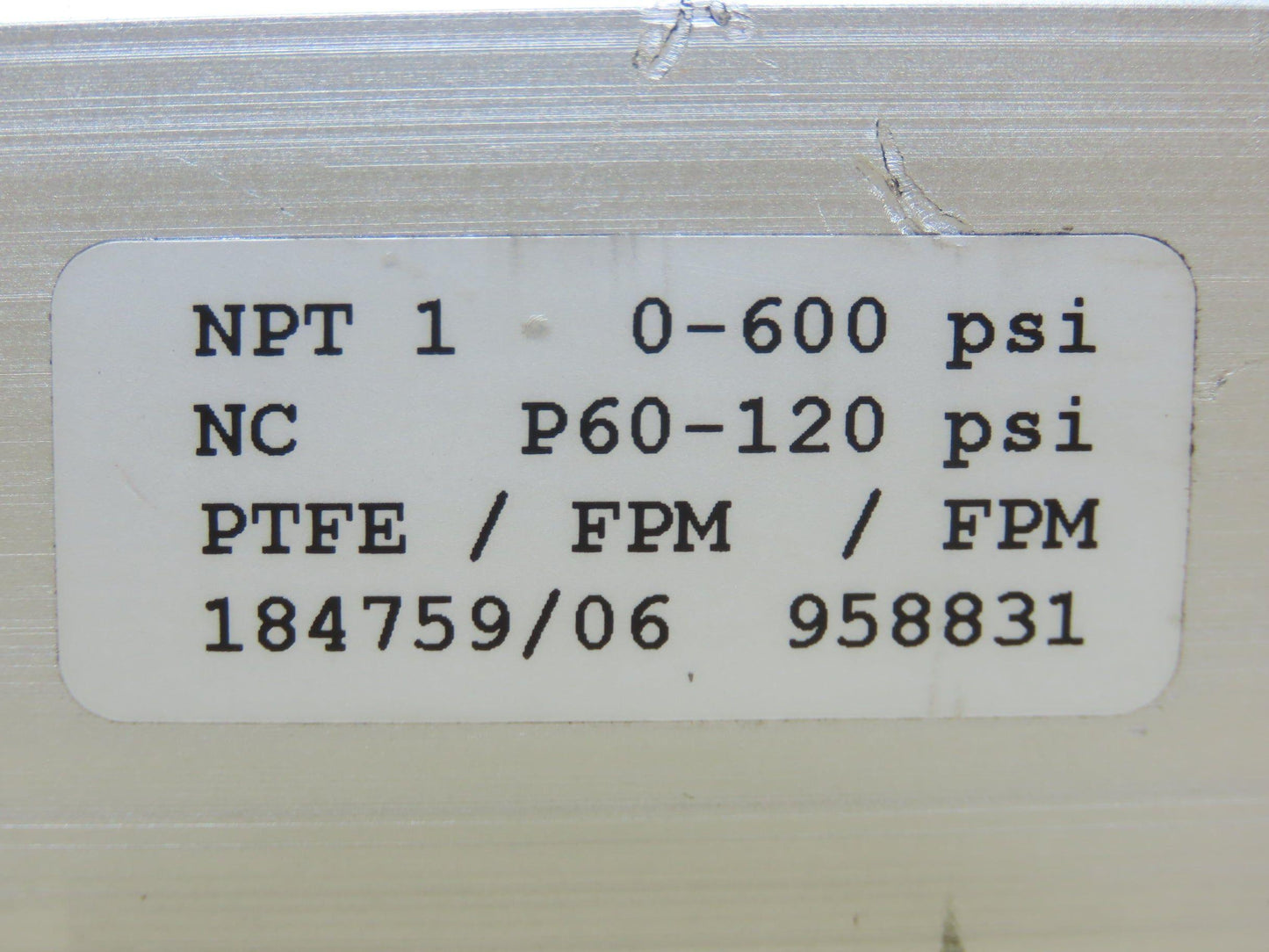 CX-Tec CXF 25 Pneumatic Coaxial Valve 2/2-Way Normally Closed 1"NPT DN25 600psi
