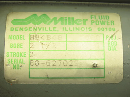 Miller Fluid Power H84B4B Hydraulic Cylinder 2-1/2" Bore 2" Stroke 5000psi