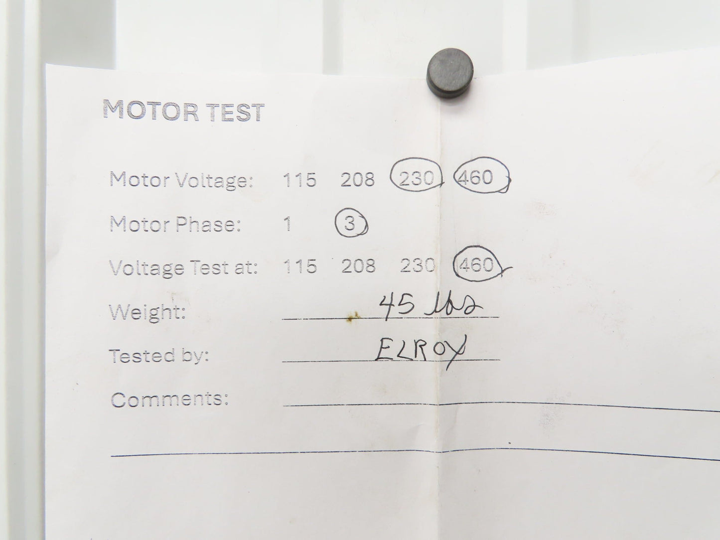 General Electric 5KS49ZG8012 AC Motor 1Hp 1140rpm 230/460V 3Ph 145T TEFC