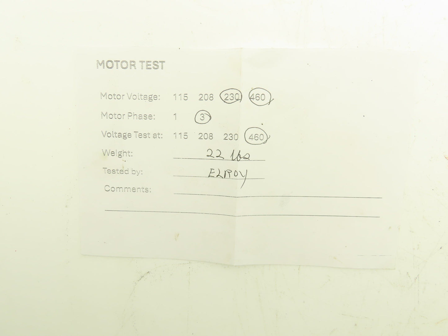 Leeson C6T17NC219A Quipp AC Motor 1/2Hp 1725rpm 230/460V 3Ph 56C TENV