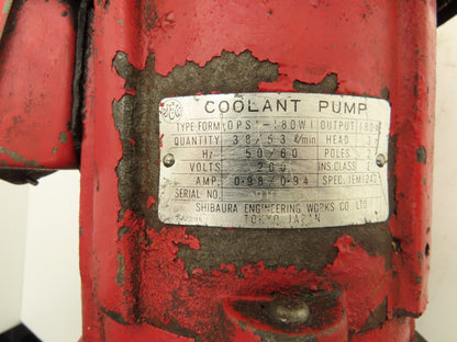 Shibaura Engineering Works OPS-180W1 Cast Immersion Pump 1.4gpm 1/4Hp 200V 1PH