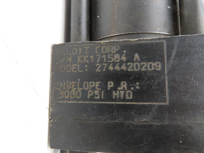 Beloit 2744420209 Hydraulic Cylinder 3-1/2"" Bore 19" Stroke Clevis Mount