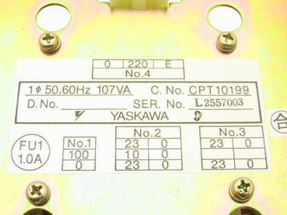 Yaskawa JZNCU-MTU02-1 | CPT10199 CNC Transformer Contactor Control Unit