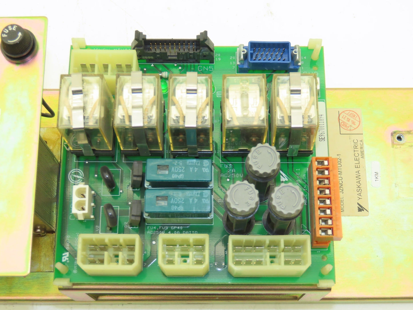 Yaskawa JZNCU-MTU02-1 | CPT10199 CNC Transformer Contactor Control Unit
