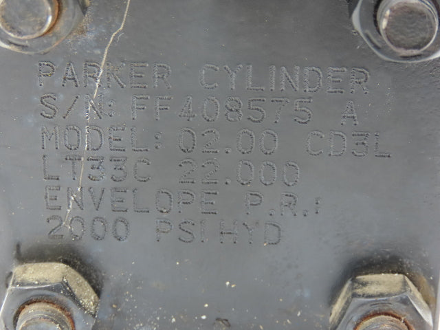 Parker 2.00 CD3LLT33C 3L Hydraulic Cylinder 2" Bore 22" Stroke 2000psi Trunnion