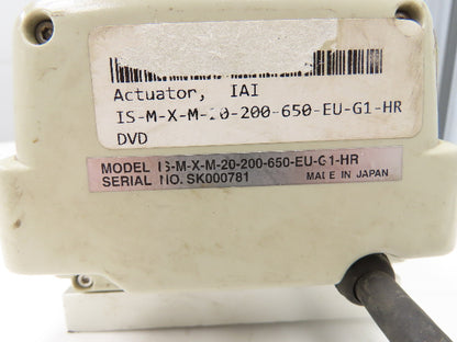 IAI IS-M-X-M-20-200-650-EU-G1-HR Linear Actuator 650mm Ball Screw