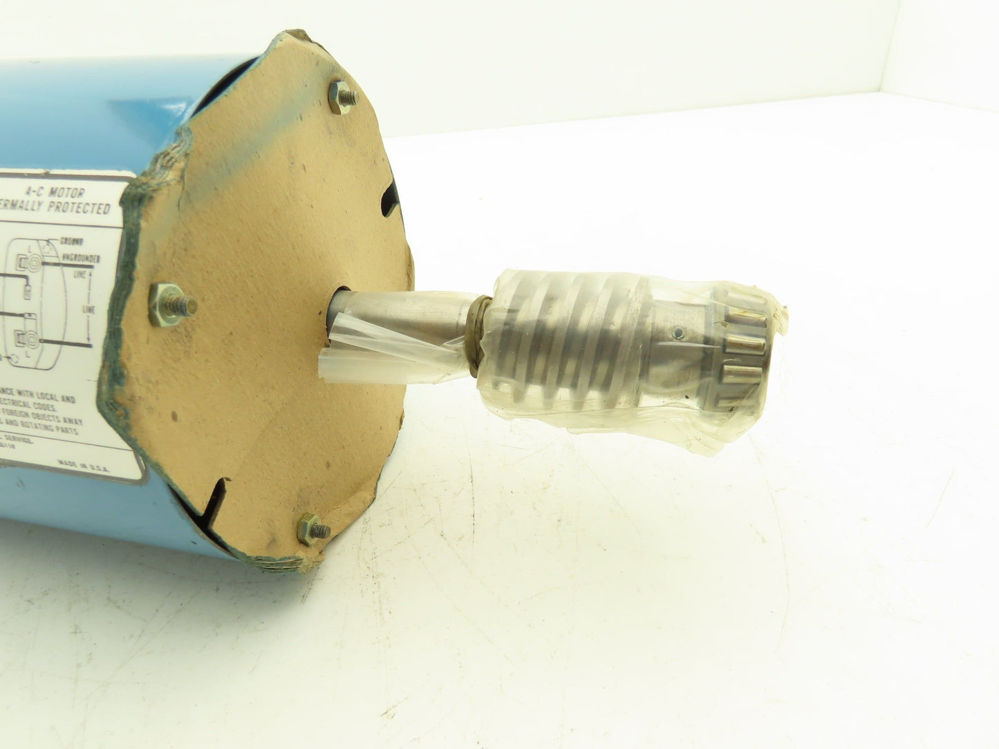 General Electric 5KH36NN24X AC Motor 1/3Hp 1725rpm 115V 1Ph 48Y Worm gear Shaft
