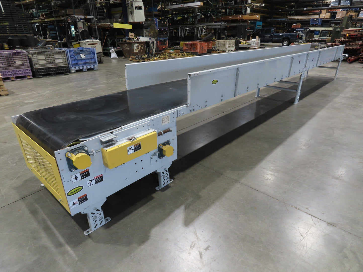 Hytrol BPC 37"x 30' Slider Bed Conveyor 36" Parcel Belt  *No Drive*