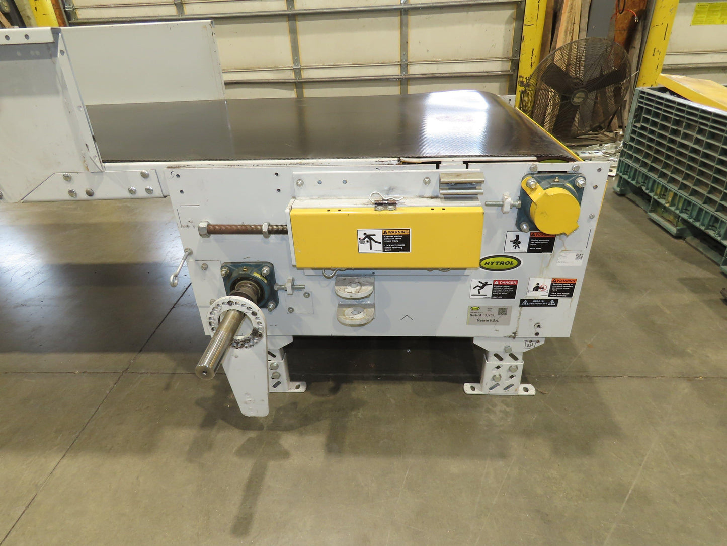 Hytrol BPC 37"x 30' Slider Bed Conveyor 36" Parcel Belt  *No Drive*