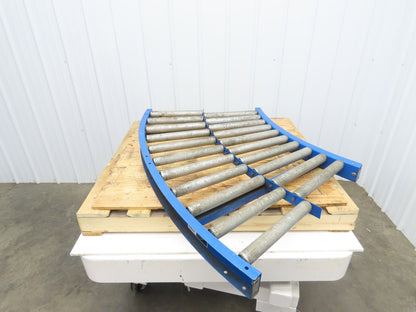 Lewco 34"x 45° Curve Gravity Roller Conveyor 31"BF 1.9" Roller