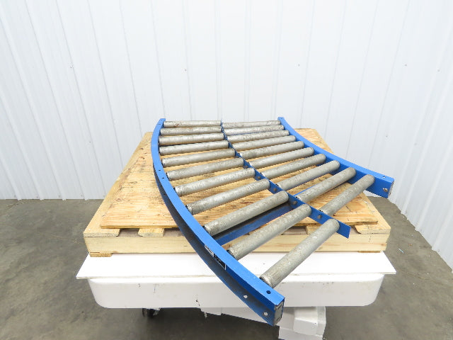 Lewco 34"x 45° Curve Gravity Roller Conveyor 31"BF 1.9" Roller