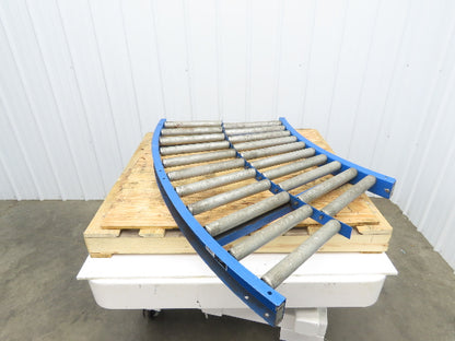 Lewco 34"x 45° Curve Gravity Roller Conveyor 31"BF 1.9" Roller
