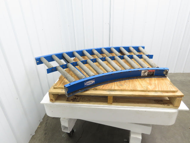 Lewco 34"x 45° Curve Gravity Roller Conveyor 31"BF 1.9" Roller