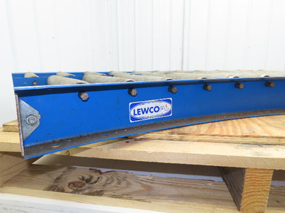 Lewco 34"x 45° Curve Gravity Roller Conveyor 31"BF 1.9" Roller