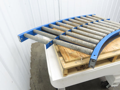 Lewco 34"x 45° Curve Gravity Roller Conveyor 31"BF 1.9" Roller