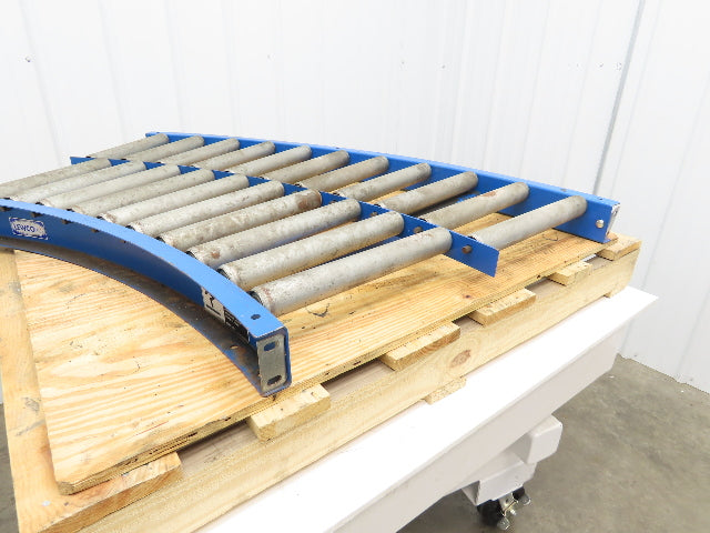Lewco 34"x 45° Curve Gravity Roller Conveyor 31"BF 1.9" Roller