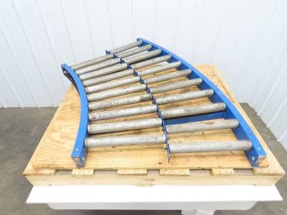 Lewco 34"x 45° Curve Gravity Roller Conveyor 31"BF 1.9" Roller