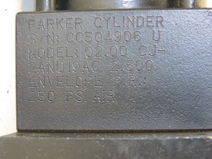 Parker 2.00 CJ2ANU19AC 2AN Pneumatic Air Cylinder 2" Bore 2.5" Stroke 250psi