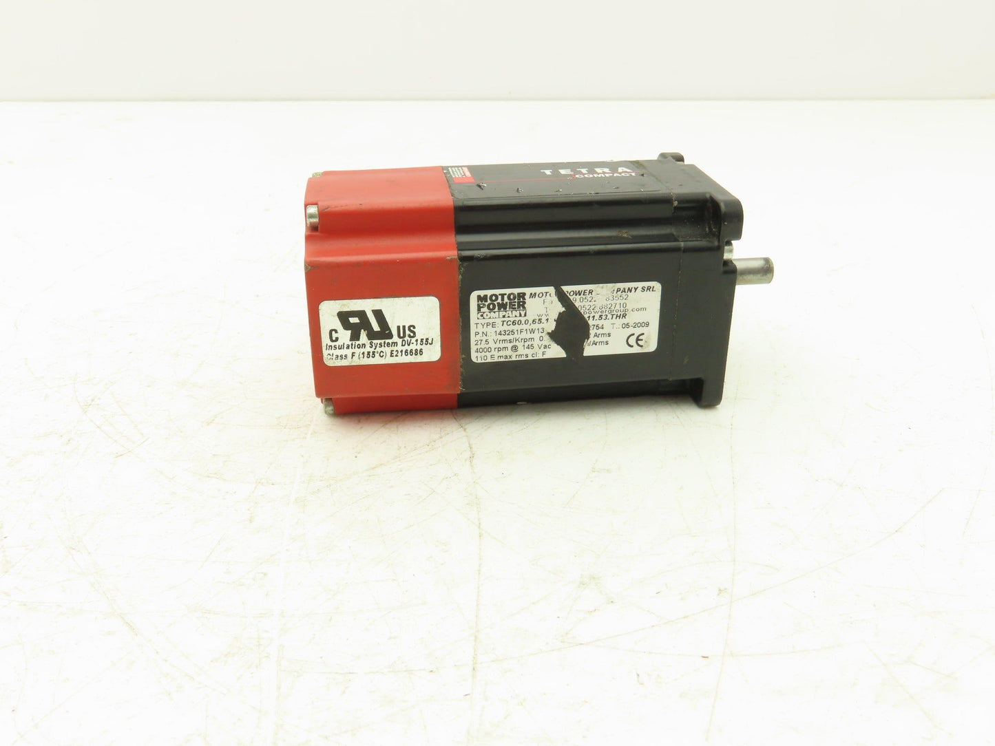 Motor Power Co 143251F1W1303 AC Servo Motor 4000 RPM 145V 1PH 0.65Nm W/Encoder