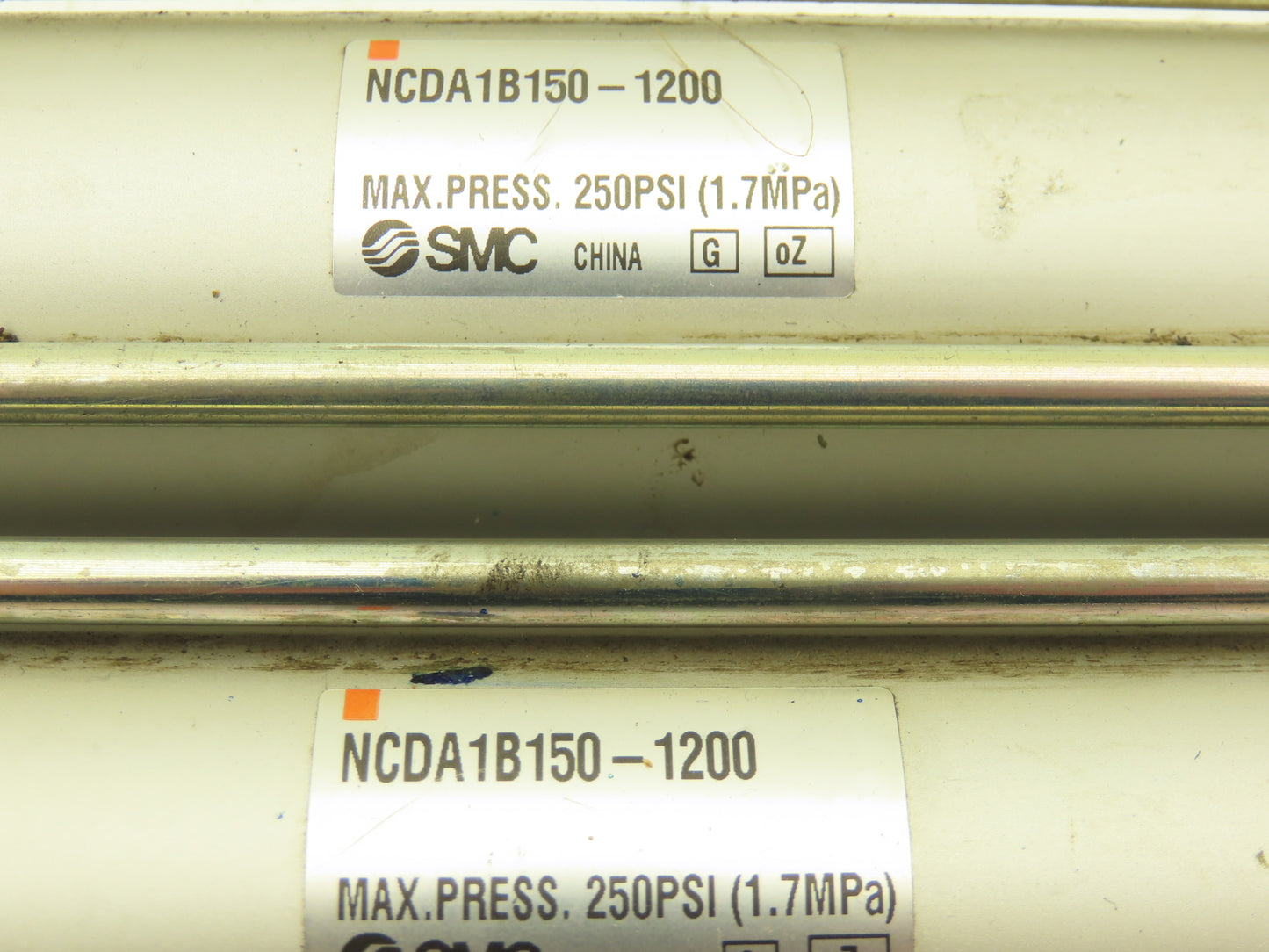 SMC NCDA1B150-1200 Pneumatic Air Cylinder 1.5" Bore 12" Stroke 250psi Lot of 2