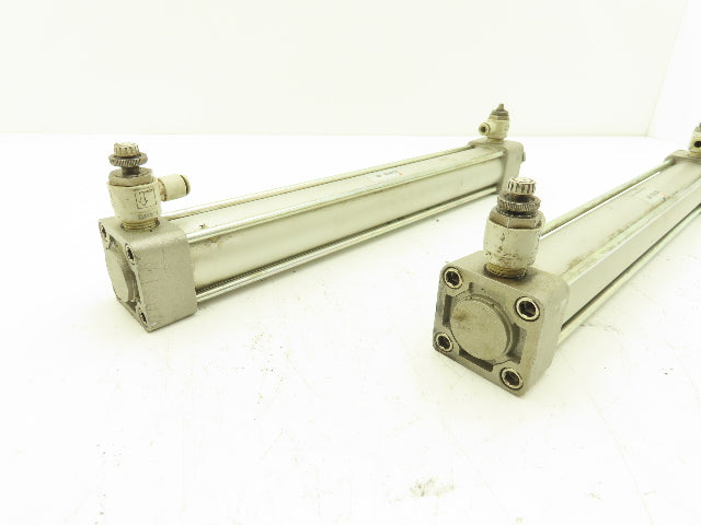 SMC NCDA1B150-1200 Pneumatic Air Cylinder 1.5" Bore 12" Stroke 250psi Lot of 2