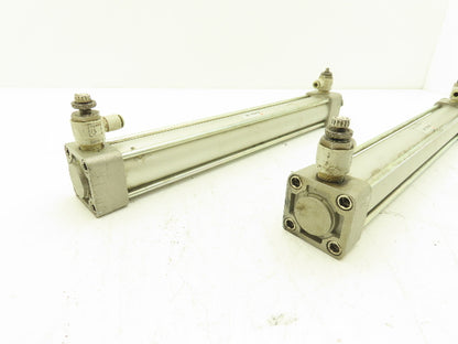 SMC NCDA1B150-1200 Pneumatic Air Cylinder 1.5" Bore 12" Stroke 250psi Lot of 2
