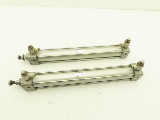 SMC NCDA1B150-1200 Pneumatic Air Cylinder 1.5" Bore 12" Stroke 250psi Lot of 2
