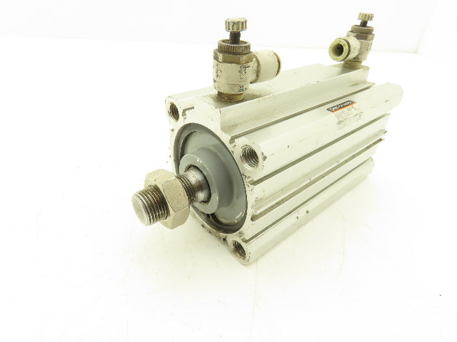 SMC CDQ2A63-100D Pneumatic Cylinder 63mm Bore 100mm Stroke 145psi Through Hole