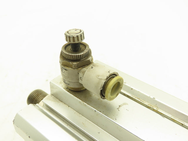 SMC CDQ2A63-100D Pneumatic Cylinder 63mm Bore 100mm Stroke 145psi Through Hole