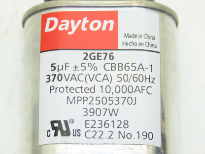 AO Smith F48D62A01 Fan Motor 1/3Hp 825rpm CCW 115V 1Ph 48Y Frame 4.8A Capacitor