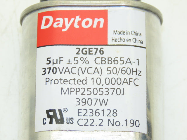 AO Smith F48D62A01 Fan Motor 1/3Hp 825rpm CCW 115V 1Ph 48Y Frame 4.8A Capacitor