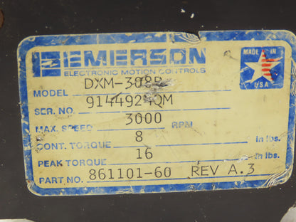 Motor Power Co DXM-308B Servo Motor 3000rpm Rev A.3 14mm 19 Pin