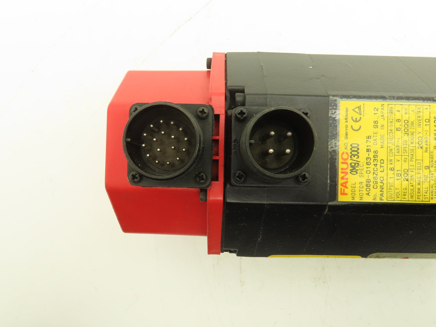 Fanuc AM9/3000 A06B-0163-B175 AC Servo Motor 1.8kW 3000rpm 161V 3Ph Aa64 Encoder