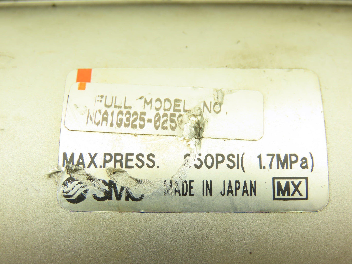 SMC NCA1G325-0250 Pneumatic Air Cylinder 3.25" Bore 2.5" Stroke 250psi