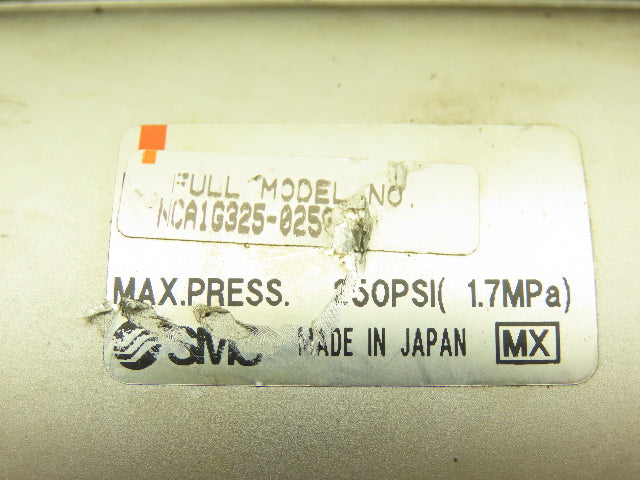 SMC NCA1G325-0250 Pneumatic Air Cylinder 3.25" Bore 2.5" Stroke 250psi