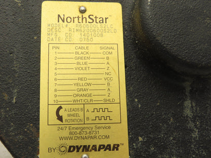 Dynapar NorthStar R60600LS2LC Rotary Incremental Encoder 5/18" Shaft Foot Mount