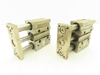 SMC MGPM32-40 Guide Cylinder Pneumatic Actuator 32mm Bore 40mm Stroke Lot of 2