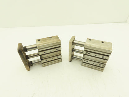 SMC MGPM32-40 Guide Cylinder Pneumatic Actuator 32mm Bore 40mm Stroke Lot of 2