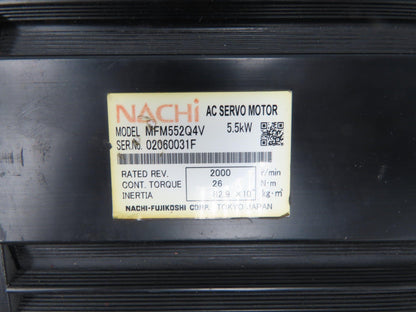 Okuma MFM552Q4V AC Servo Motor 5.5Kw 2000 RPM 26Nm