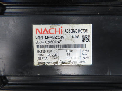 Okuma MFM552Q4V AC Servo Motor 5.5Kw 2000 RPM 26Nm Bent Socket See Photos