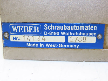 Weber Screwdriving System 14194 Driver Head and Tube 403329   -Incomplete-