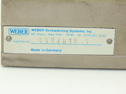Weber Screwdriving System 1102615.1 Driver Head and Tube 403326   -Incomplete-