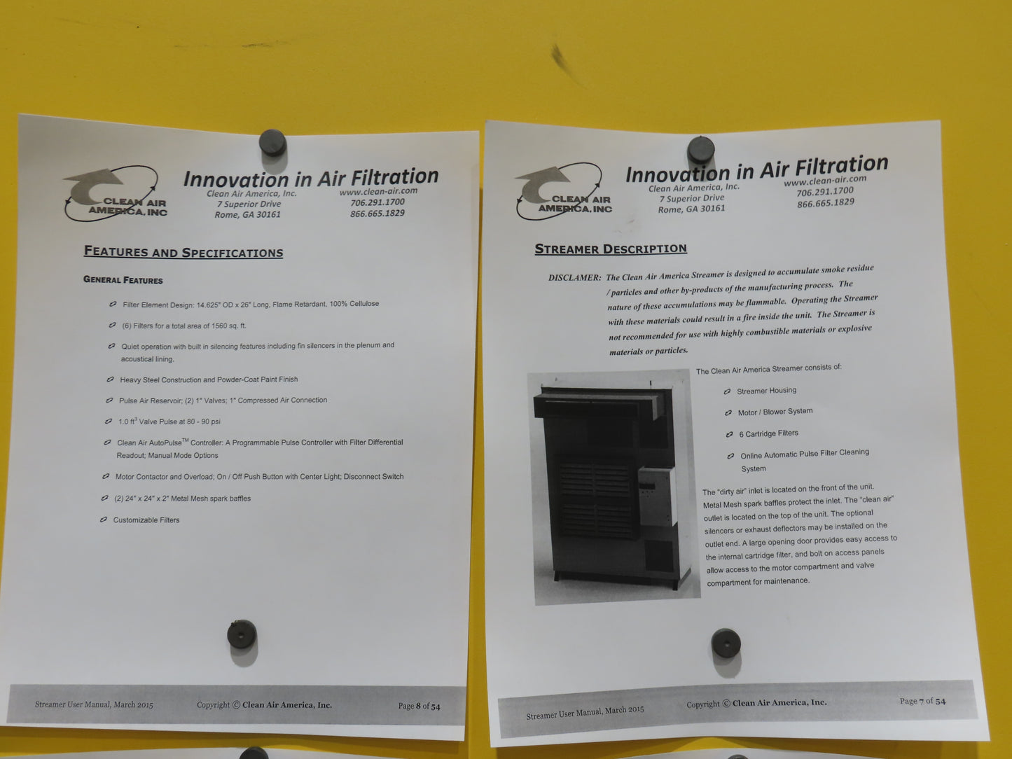 Clean Air America STR 6 Streamer Welding Dust Collector 10Hp 480V Pulser Filter