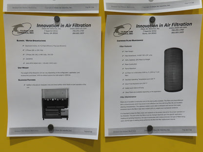 Clean Air America STR 6 Streamer Welding Dust Collector 10Hp 480V Pulser Filter