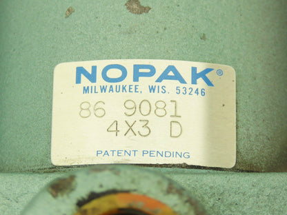 NoPak 4x3 D Pneumatic Air Cylinder 4" Bore 3" Stroke Cast Iron Flange