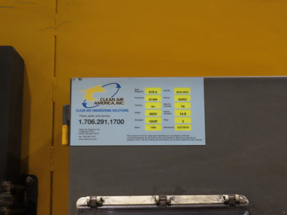 Clean Air America STR 6 Streamer Welding Dust Collector 10Hp 480V Pulser Filter