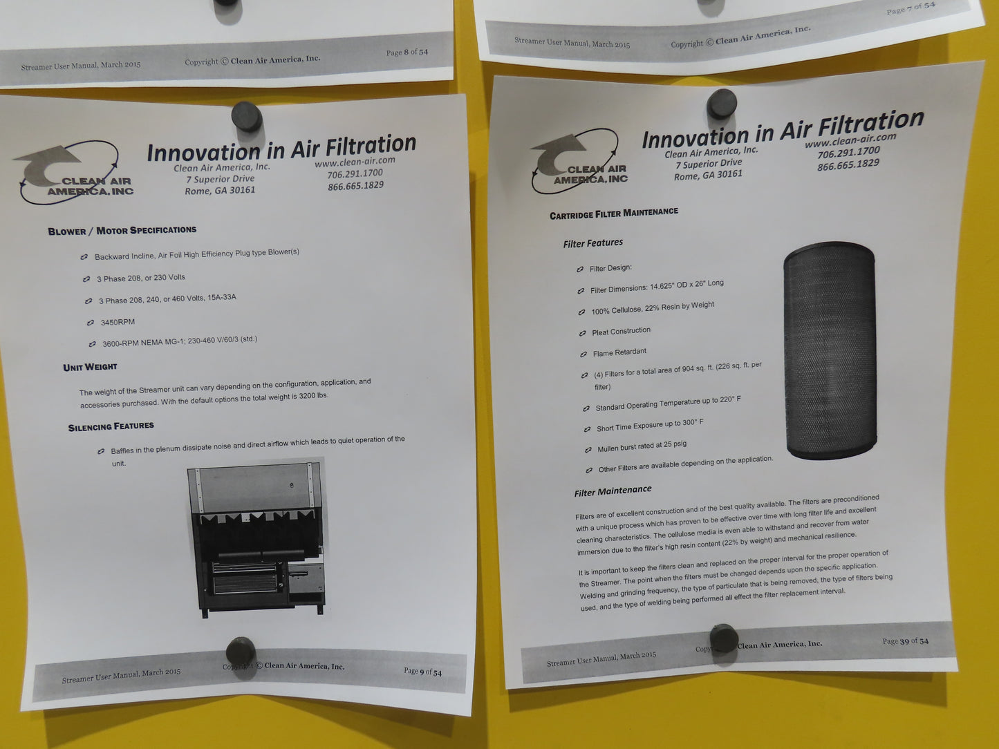 Clean Air America STR 6 Streamer Welding Dust Collector 10Hp 480V Pulser Filter