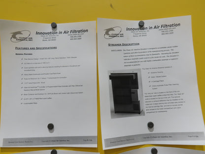 Clean Air America STR 6 Streamer Welding Dust Collector 10Hp 480V Pulser Filter