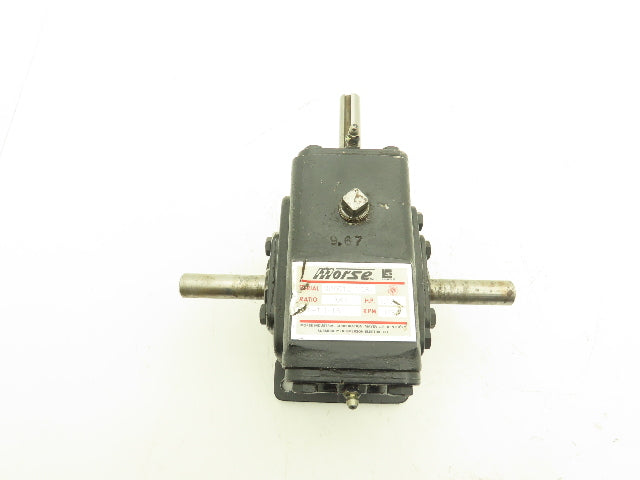 Morse 17L-T 1-LR Worm Gearbox 9.87:1 Reducer 1Hp 177rpm Dual Output