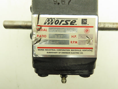 Morse 17L-T 1-LR Worm Gearbox 9.87:1 Reducer 1Hp 177rpm Dual Output